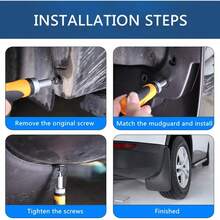 4PCS Mud Flaps Splash Guards No Drilling Required NEW - No-drill Front and Rear Car Mud Flaps - View 8