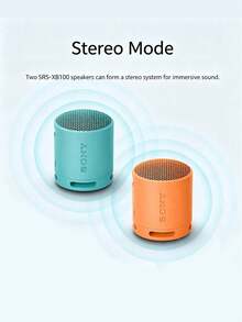 Sony Speaker Bluetooth SRS-XB100, Mini dan Portabel, Bass Bertenaga, Daya Tahan Baterai 16 Jam, Speaker Luar Ruangan, Tahan Air dan Debu. - View 4