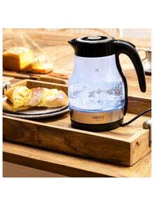 CAMRY Glass Electric Kettle, Glass Tea Kettle, 1.7L Water Kettle - LED Illumination, Boil-Dry Protection, Auto Shut-Off - EU E Type Plug(220-240V) - View 5