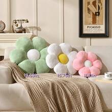 Bantal Hias Motif Bunga, Bantal Dekoratif Hijau Daisy 15,7 Inci | Bantal Dekoratif, Berbentuk Bunga, Bantalan, Cocok untuk Sofa Bed... - Putih dan kuning - View 5