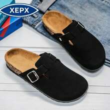 Men's Summer Soft Sole Slip-On Loafer Sandals, Beach Strap Style, New Thick Sole Anti-Slip Anti-Odor Outdoor Casual Slippers, Soft Sole Fashion Versatile Durable Comfortable Flat Bottom Plus Size Men's Shoes - Black - View 10