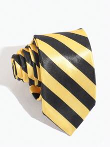 1pc Vintage Shiny Satin Twill Men's Skinny Tie, Cool Street Style Shirt Accessory - Multicolor - View 8