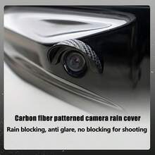 4pcs Set[2pcs Camera Rain Guard + 2pcs Camera Lens Protector]Car Panoramic Camera Protection Cover, Rearview Camera Lens Protector, Dustproof, Scratch-Resistant, Impact-Resistant, High Definition And High Transparency, Does Not Affect Visibility - A - View 8