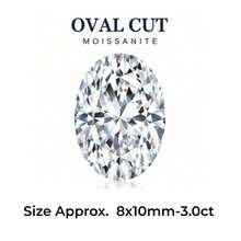 Moissanite Super White D Color Oval Cut Loose Stone VVS Clarity 8 Hearts 8 Arrows Small Size Accent Stone For Gold Silver Jewelry 1ct 2ct 0.8ct 2.5ct 3.0ct Loose Stone Clarity White D Grade - Oval Cut - View 11