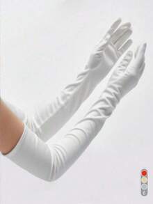 1 Pair Women's 21 Inch Long Gloves, Fashion Opera Gloves, Elbow Length Gloves, Performance Costume - Multicolor - View 1
