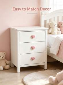 8/6/4/1pc Pink Ceramic Heart-Shaped Drawer Handle With Screws, Decorative Handle For Baby Girl's Room, Suitable For Drawer And Wardrobe Handles - Multicolor - View 1