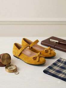 New Girls' Comfortable Soft Sole Flat Shoes, Fashionable - Yellow - View 6
