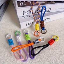 6/11/22pcs Colorful Woven Keychains, Fashionable Phone Lanyards, Children's Handmade Sewing Accessories, Mixed Pattern Cute Keychain Pendants, Phone Accessories, Storage Box, Fun Design, Suitable For Halloween Gifts And Holiday Decorations - Multicolor - View 10