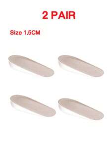 2/1pair Sports Invisible Height Increasing Pad, Comfortable Shock Absorption And Anti Slip Insole, Men's And Women's Deer Cloth Velvet PU Integrated Height Increasing Pad - Multicolor - View 12