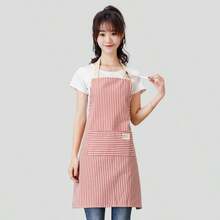 Customized Embroidered Name Apron, Kitchen Apron - Breathable And Skin-Friendly, Personalized Design, Thoughtful And Practical Souvenir, Striped Color Options. Suitable For Cooking, Baking, Handicrafts - Ideal For Home Use, Craft Studio - Multicolor - View 13