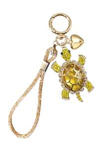 Turtle Keychain, Heart Combination Charm Keychain,Imitation Crystal Sea Turtle Key Ring, Perfect Gift For Women, Teacher'S Day /Thanksgiving Gifts - Multicolor - View 14