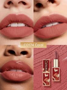 CATKIN 哑光唇膏，防水持久，缎光柔滑，CO174 珊瑚色 - CO174 - 查看 4