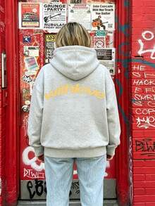 Women's Crewneck Sweatshirt, Travel Hoodie With Pockets, Cotton Top, Women's Fall/Winter Basic Sweatshirt - Light Heather Gray - View 8