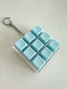 9-Key Cube Stress Relief Button Toy Keyboard Clicker Fidget Creative Keyboard Pendant Decoration Car Keychain Adult Fingertip Keychain Stress Relief Keychain Focus Relaxation Keychain Birthday Gift Party Favor Keychain Accessory Bag Decoration - Multicolor - View 13