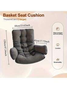 1pc Modern Metal Rocking Chair, Single Hanging Chair With Cushion, Multifunctional Indoor Bedroom Sofa Chair, Home Balcony Living Room Leisure Chair - Multicolor - View 2