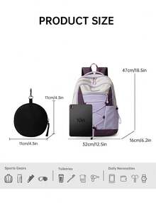 Myco American Street Style Ins Niche Drawstring Tie Sweet Cool Design Backpack Travel Bag Stays Comfortable All Day For Commuting And Shopping. - Multicolor - View 4