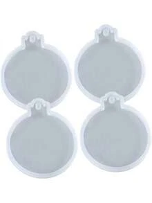 10pcs/5pcs/1pc Christmas Silicone Molds, DIY Round Christmas Decoration Resin Molds, Transparent Silicone Casting Molds, Silicone Molds For Candle Making Suitable For Christmas Tree Ornaments, Crafts, Gifts, Round Pendant Molds For Keychain Decorations, DIY Epoxy Resin Casting Air Dry Polymer Clay Plaster Jewelry Making - Mold - View 11