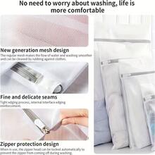 Reusable Fine Mesh Laundry Bag With Rust-Proof Zipper, Anti-Tangle Laundry Mesh Bag, Suitable For Underwear, Bedding, Clothing Washing And Travel Storage Clothing Protection Bag - View 9