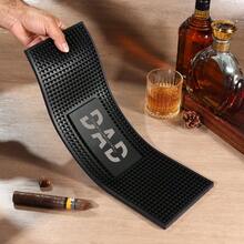 1pc Personalized Custom Bar Mat, Custom Bar Long Mat (For Coffee/Bartender), Home Bar And Bar Accessories, Rubber Bar Mat (Father's Day Gift) Gift For Husband, Men's Christmas Gift. - Black - View 5