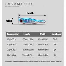 1PC 10-30g Long Distance Casting Metal Jig Fishing Lure With Rotatable Single Hook & Spinner Blade Hard Metal Bait For Inshore Offshore Game Fishing Freshwater Saltwater - Multicolor - View 7