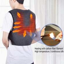 Men Thermal Underwear Vests - Apricot - View 2