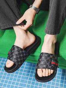 New Men's Beach Slippers, Fashionable Comfortable Soft EVA Sandals, Indoor/Outdoor Versatile - Black - View 3