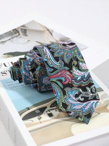 1PC Fashion Casual Men's Exquisite Paisley Pattern Tie, Comfortable Versatile Suitable For Daily Wear, Shopping, Business, Banquet, Party, Date - Multicolor - View 9