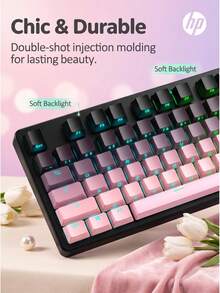 HP Keyboard berkabel K500Y dengan 104 tombol yang dicetak di samping ini meniru nuansa keyboard mekanik sejati, menawarkan pengoperasian yang tenang dan lampu latar yang cerah untuk pekerjaan kantor yang efisien dan permainan yang lancar. - View 7