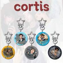 Gantungan Kunci Akrilik CORTI/S, Liontin Dekorasi Bintang, Gesper Bulat, Pesona Idola, Gantungan Kunci, Aksesori Tas, Dekorasi Ransel, Liontin Pendukung Penggemar, Hadiah Liburan Ulang Tahun - MultiWarna - View 2
