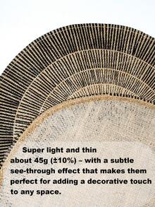 1/2/4/6/8pcs Bohemian Style Mandala Pattern Round Linen Placemats, Heat Insulation, Anti-Slip, Suitable For Family Gatherings, Holiday Parties, Home Decor, Room Decor, Living Room Wall Decor, Bedside Rug, Bedroom Sofa Background Decor - Black - View 6