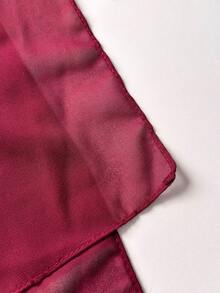 1pc Spring/Summer Casual Versatile Modest Hijab Minimalist Solid Color Soft Breathable Chiffon Scarf - Burgundy - View 7