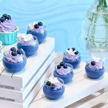 Transparent Round Cup Set, Minimalist Home Tea Cups, Thick Durable Water Cups, Party Afternoon Tea Atmosphere Small Cups, Multi-Piece Set Suitable For Home And Catering - Clear - View 8