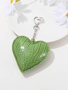 1pc/4pcs Minimalist Exaggerated PU Faux Leather 3D Star Heart Shell Keychain Bag Earphone Case Phone Shell Car Key Pendant Gift For Friends Daily Accessory - Multicolor - View 2