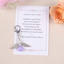 8pcs Unique Angel Keychain Set, "Forever With Us" Memorial Theme Pocket Hug Card, Pocket Hug Gift Bag. Suitable For Birthday Gift, Memorial Gift, Friendship Gift, Christmas Gift, Thanksgiving Gift, Etc. - Multicolor - View 11