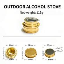 1pc Foldable Solid Alcohol Stove German Style Portable Camping Stove, Outdoor Travel Camping Stove, Portable Stove, Camping Cookware - Multicolor - View 7