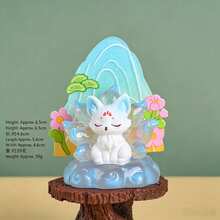 1 buah Boneka Resin Figur Lucu Berbentuk Rubah Ekor Sembilan Gaya Cina Baru Ukuran Besar, Kotak Buta Kreatif - A - View 12