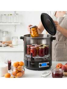 CAMRY Electric Pasteurizer, Preserving Pot, Multi-Function Water Boiler - 28L, LCD Display, 30-100C, Timer 1-180min, Stainless Steel - EU E Type Plug(220-240V) - View 2