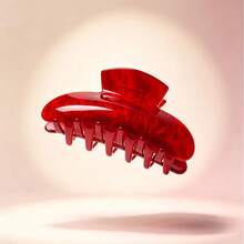 1pc Red Acetate Elegant Women's Hair Claw Clip - Multicolor - View 2