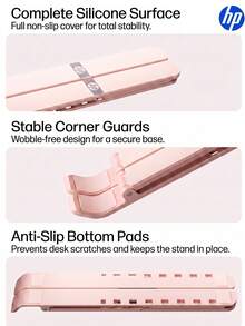 HP All-In-One Multi-Color Portable Laptop Stand, Foldable And Adjustable Lightweight Plastic Laptop Stand With Heat Dissipation Function, Floating Lift Design And Anti-Slip Feature - View 6