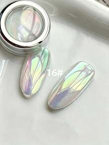 Holographic Nail Powder, Ultra-Fine Mirror Effect Aurora Pigment, Color-Changing Nail Art Powder Sunset Aurora - Multicolor - View 15