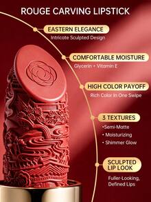 Catkin Rouge 雕刻哑光唇膏 防水持久缎面保湿顺滑柔软 CR130 红梅 - CR130 - 查看 5