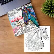 Horse Coloring Book: Relaxing Coloring Book For Adults - 24 Illustrations, High-Quality Images, Perfect Gift For Christmas, Halloween, Birthday, Relaxing Emotions, Painting Enthusiasts - Multiple Styles - View 4