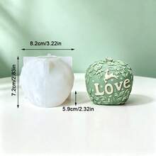 Christmas Apple Silicone Mold, Christmas Candle Aromatherapy Making Mold, Christmas Tree Decoration Apple Pendant Making Mold - A - View 6