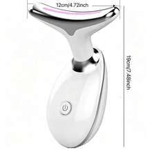 LUYAO 3 Colors Face Neck Massager Facial LED Beauty Instrument, Neck Device Beauty Gift, Neck And Face Skin Massager,600mAh - White - View 9
