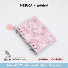 TOKIDOKI tokidoki دفتر طالب لطيف، غلاف ناعم، مشبك معدني قابل للفصل، صفحات مسطرة باللغة الإنجليزية - وردي - مشاهدة 6