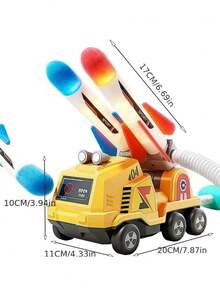 Rocket Launcher Toy, Foam Rocket Launch Game, Pneumatic Rocket Car Toy, Interactive 2-Player Outdoor/Indoor Game, STEM Learning Activity, Parent-Child Interaction Toy, Fun Party Game, Birthday Gift For Boys And Girls - Multicolor - View 3