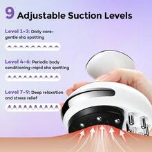 Hailicare 2-In-1 Electric Cupping & Gua Sha Massage Device, 9-Level Adjustable For Daily Care, Heat Massage, Fat Burning & Body Shaping, Clearing & Fatigue Relief - View 3