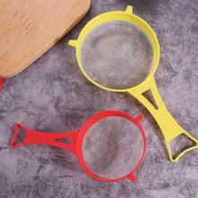 Juego de 4 piezas de filtros de malla fina de plástico, tamizador de harina de soja de grado alimenticio, colador de plástico con asa, tamizador de azúcar glas, colador de té, utensilios de cocina. - 1 - Ver 3