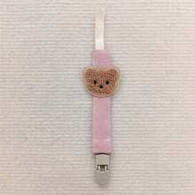 1pc Baby Pacifier Clip Chain Anti-Drop Cartoon Bear Pacifier Chain Baby Teether Anti-Drop Clip Solid Color Fabric Strap Lanyard Anti-Lost Rope - Multicolor - View 10
