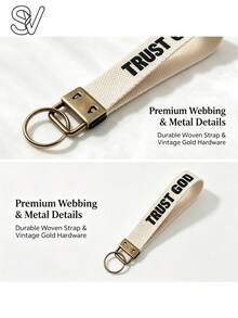 1/2pcs Vintage Inspirational Text Print Wrist Keychain, Religious Faith Accessory, Key Ring, Bag Charm, Holiday Party Small Gift, Suitable For Women Girls Keychain, Holiday Gift, Party Small Gift, Phone Chain, Lanyard, Keychain, Bag Pendant Accessory, Keychain Wristband, Car Keychain, Keychain Pendant, Gift For Women, Phone Lanyard, Halloween, Halloween Party Small Gift - Multi-color Style a - View 8